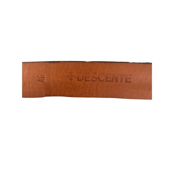 DESCENTE genuine leather belt 40 cuir verified Golf Casual Dress Western Brown - Picture 2 of 9